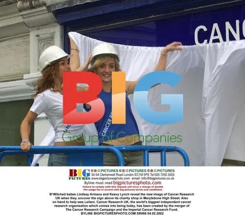 B*Witched babes reveal Cancer Research UK's new image