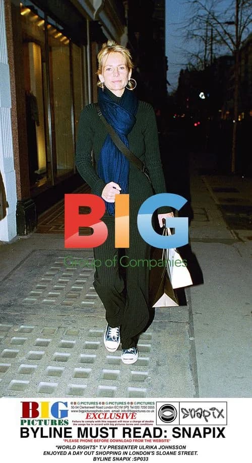 T.V Presenter Ulrika Johnsson Shopping in London