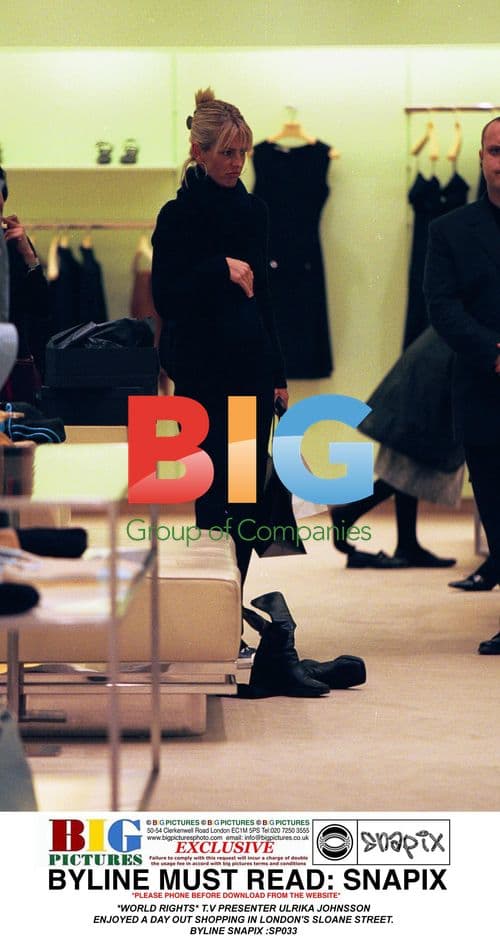 T.V Presenter Ulrika Johnsson Shopping in London