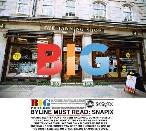 Geri Halliwell Leaves The Tanning Shop