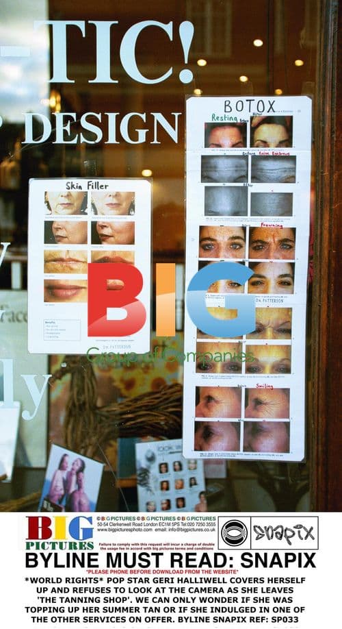 Geri Halliwell Leaves 'The Tanning Shop'