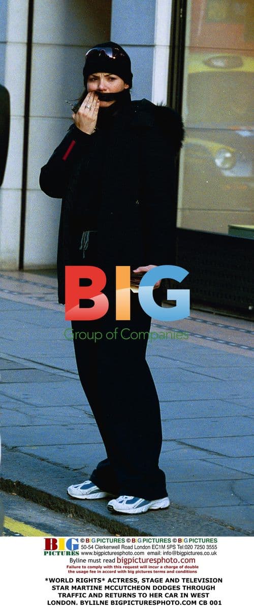 Martine McCutcheon Dodges Traffic in London