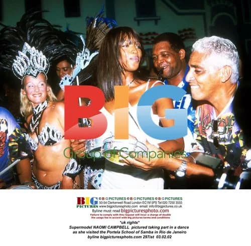 Naomi Campbell Visits Portela Samba School