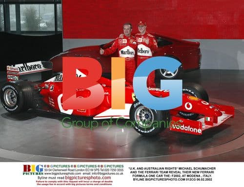 Michael Schumacher unveils new Ferrari F2002