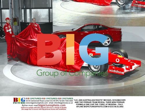Michael Schumacher and Ferrari Reveal F2002 Car