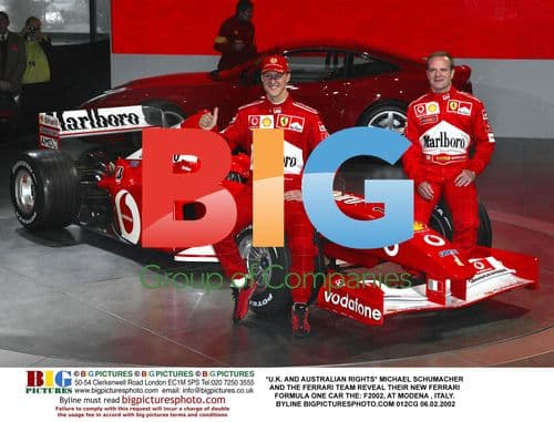 Michael Schumacher and Ferrari Reveal F2002 Car