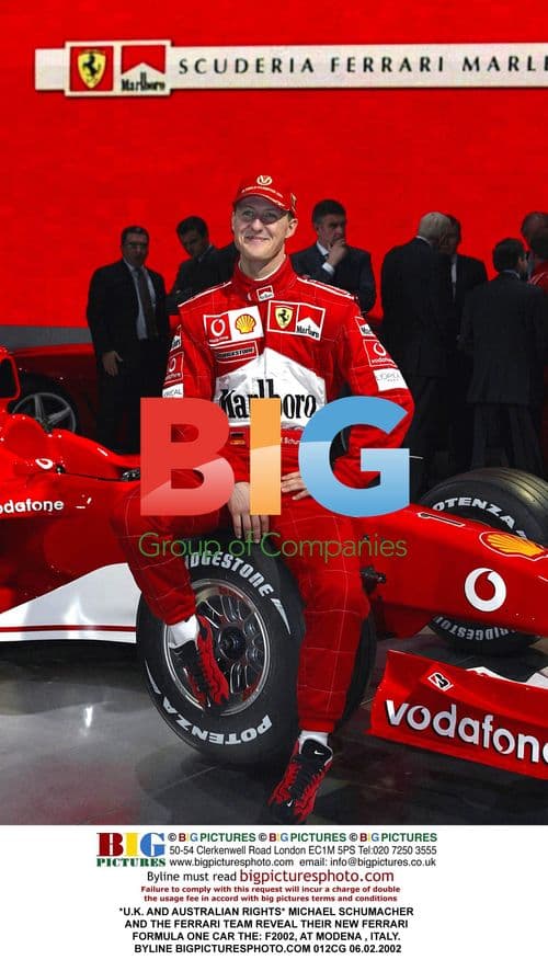 Michael Schumacher and Ferrari reveal new F2002 car