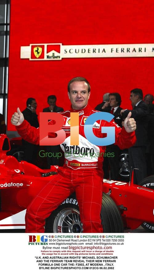 Michael Schumacher and Ferrari reveal new F2002 car