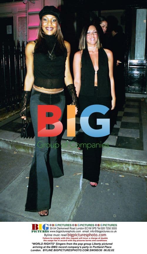 Pop group Liberty at BMG party in London