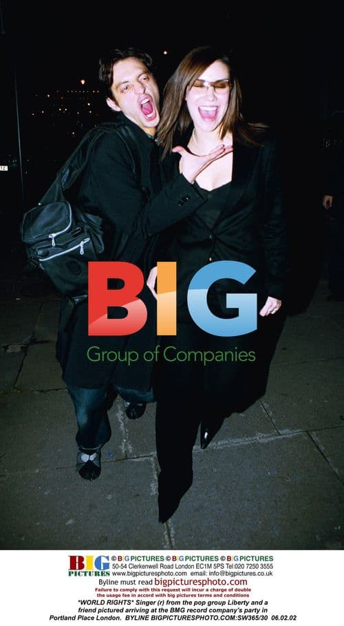 Singer from pop group Liberty at BMG party