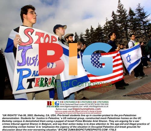 Pro-Israeli students counter-protest Palestinian demo