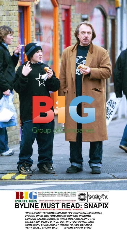 RIK MAYALL AND SON OUT IN LONDON