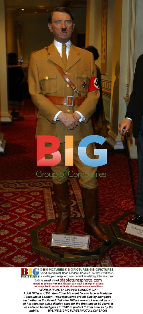 Hitler and Churchill waxworks on display