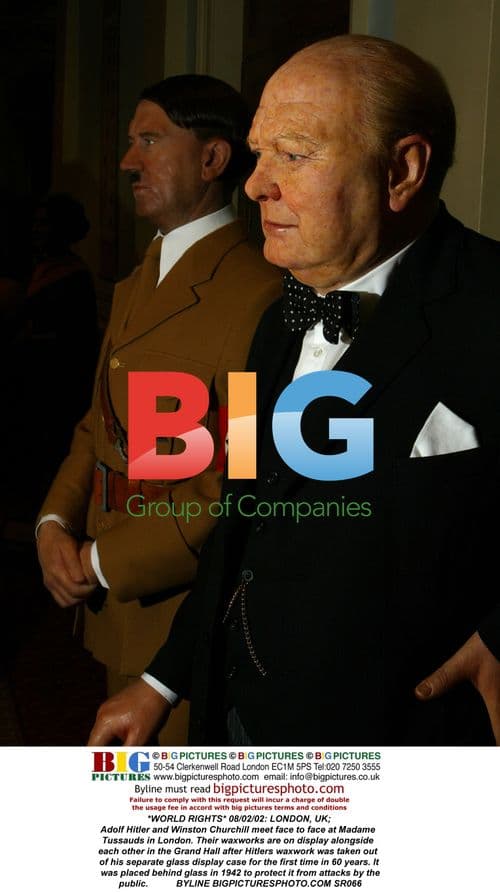 Hitler and Churchill Wax Figures Meet at Madame Tussauds