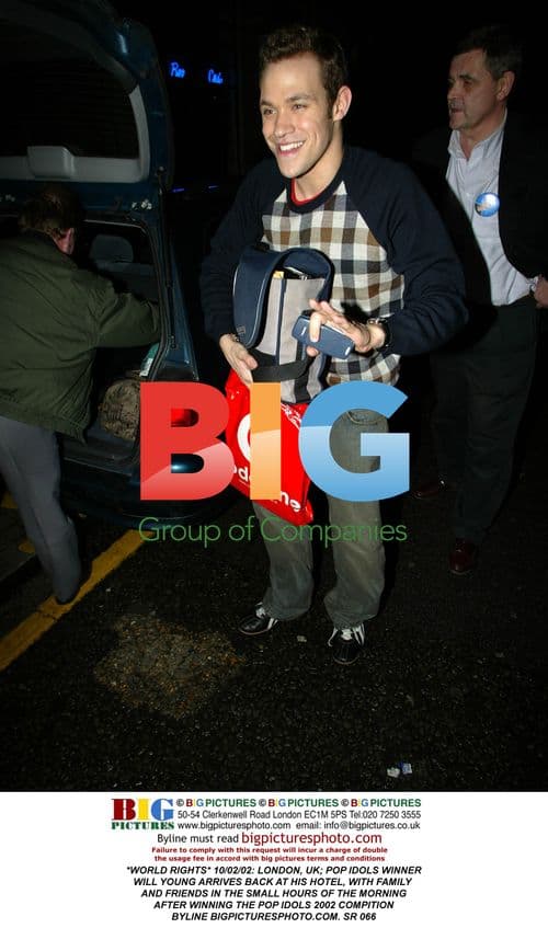 Will Young Arrives at Hotel After Winning Pop Idols