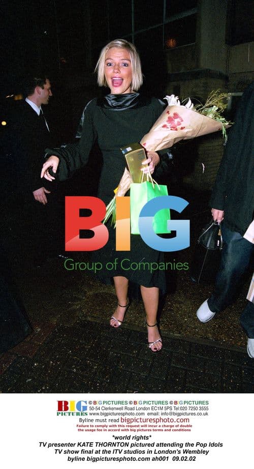 TV presenter KATE THORNTON at Pop Idols final