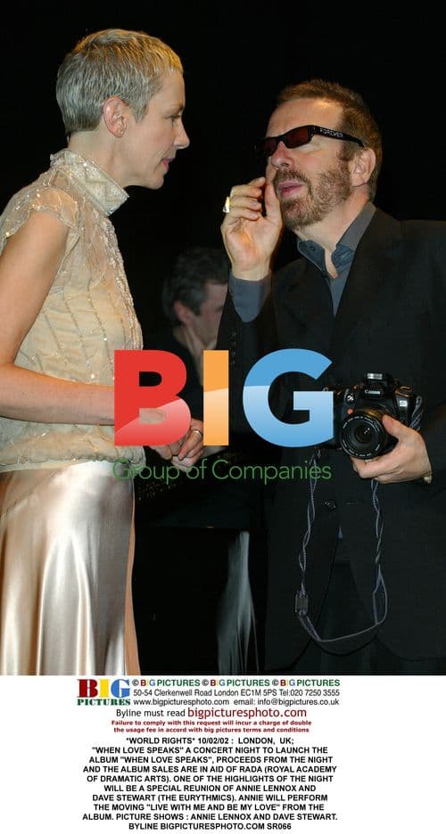 Annie Lennox & Dave Stewart at "When Love Speaks" Launch