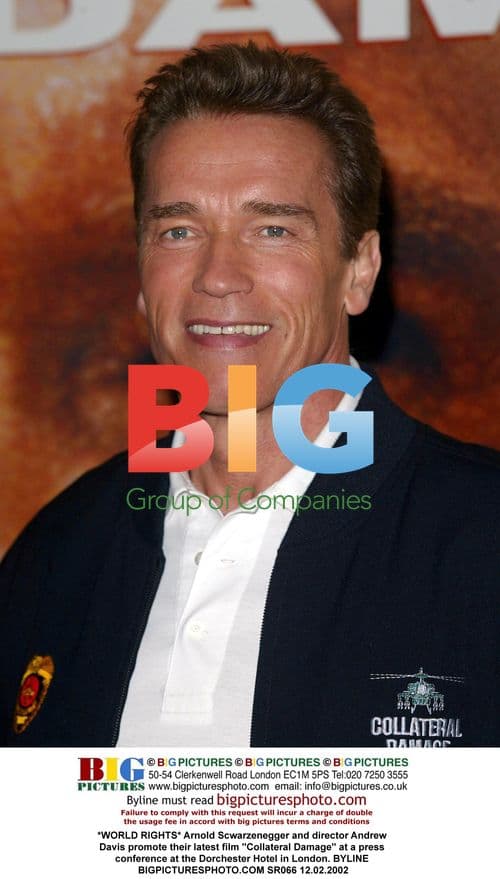 Arnold Schwarzenegger at Collateral Damage press event
