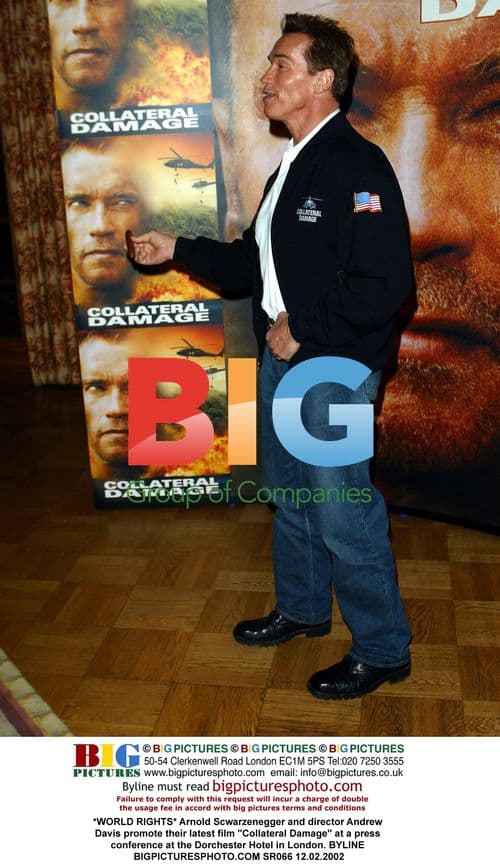 Arnold Schwarzenegger promotes Collateral Damage