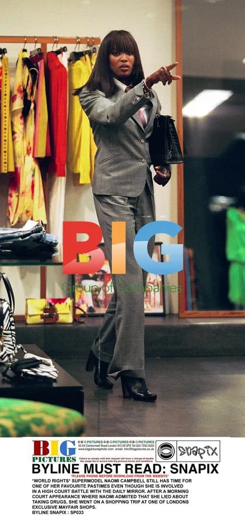 Naomi Campbell shopping after court