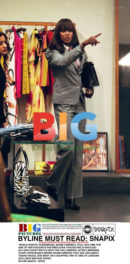 Naomi Campbell Shopping After Court