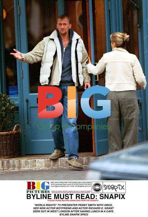 Penny Smith with Vince and Richard E. Grant