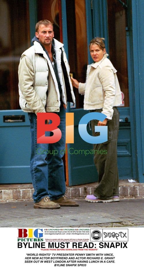 TV Presenter Penny Smith with Boyfriend Vince and Richard E. Grant