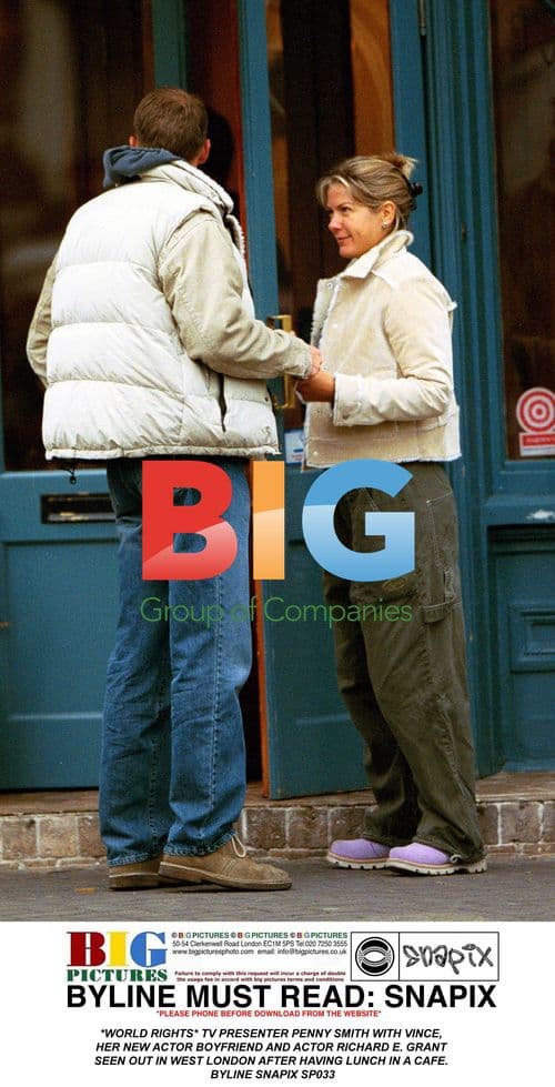 Penny Smith and Vince with Richard E. Grant