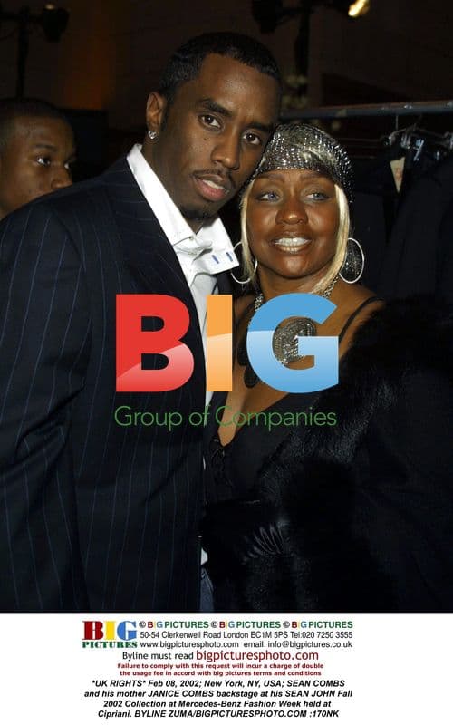 Sean Combs and mother Janice at SEAN JOHN show