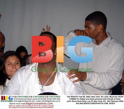 Sean Combs (P. Diddy) and Usha at Sean John Show Post Party