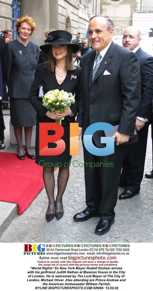 Ex NYC Mayor Giuliani & Judith Nathan at Mansion House