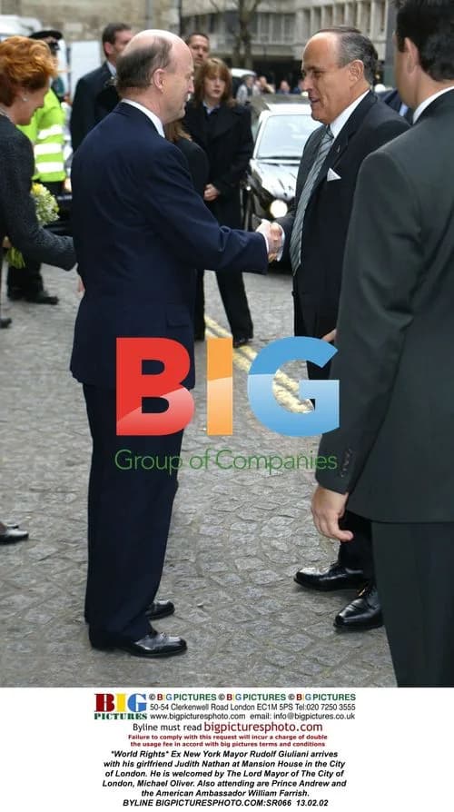 Ex NYC Mayor Giuliani at London's Mansion House