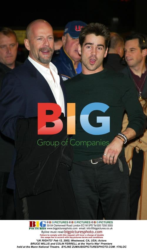 Bruce Willis and Colin Ferrell at 'Hart's War' Premiere