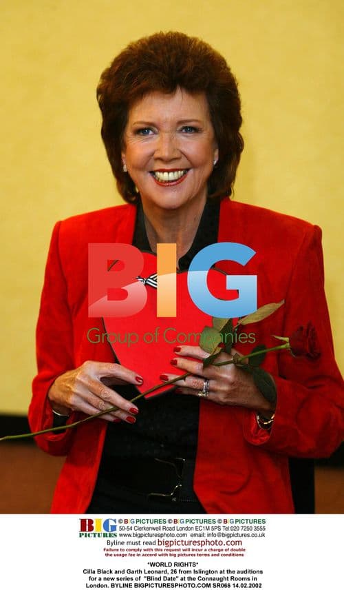 Cilla Black and Garth Leonard at "Blind Date" auditions