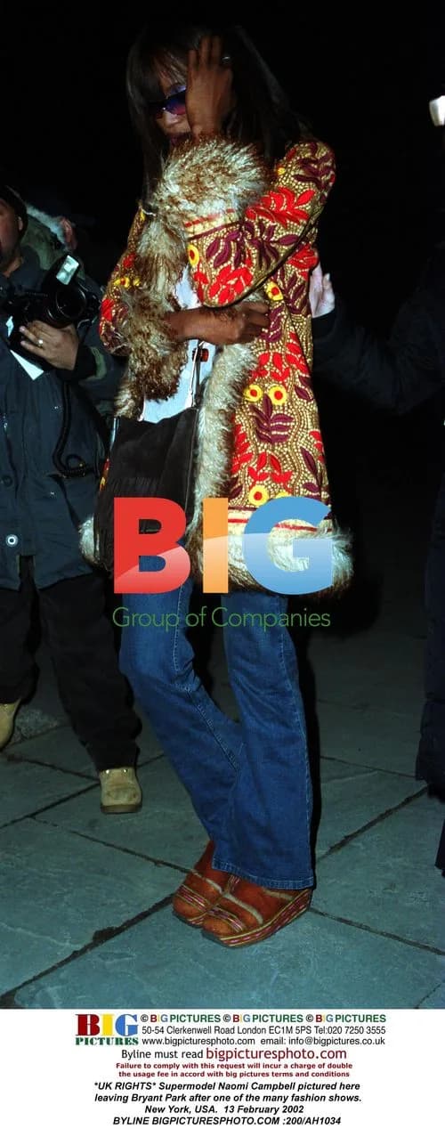 Naomi Campbell leaves Bryant Park fashion show