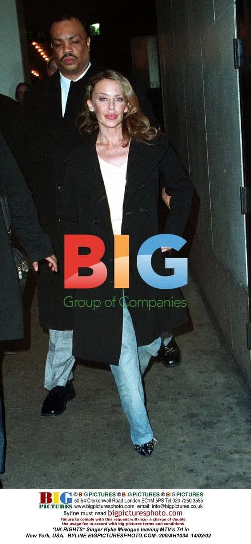 Kylie Minogue leaving MTV's TRL in New York