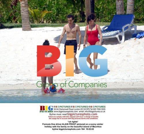 Alain Prost on family holiday in Mauritius