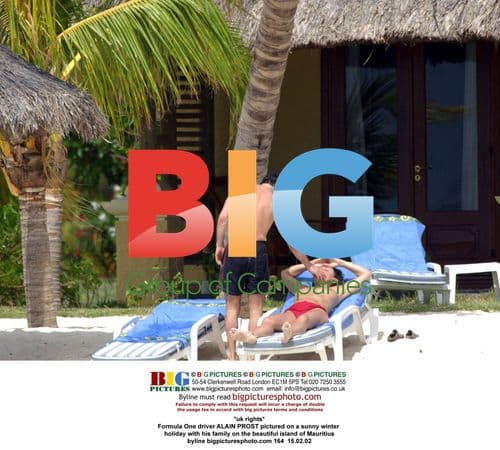 Alain Prost on Winter Holiday in Mauritius