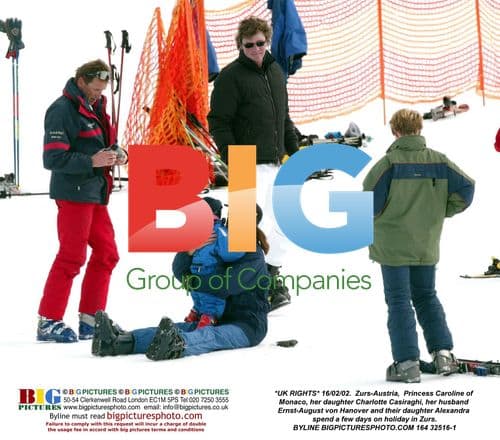 Princess Caroline and family in Zurs, Austria