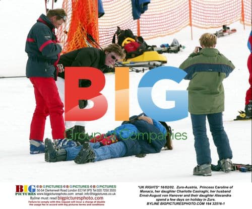 Princess Caroline and Family in Zurs, Austria