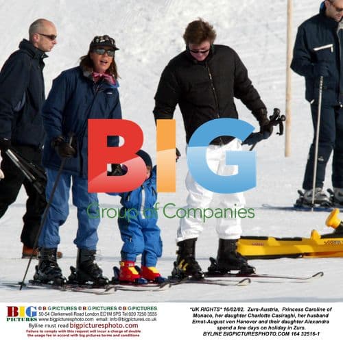 Princess Caroline and family on holiday in Zurs