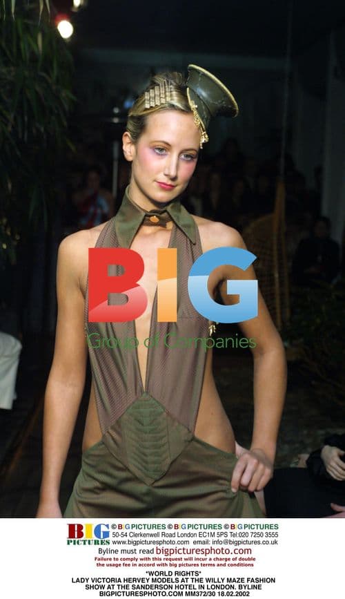 Lady Victoria Hervey models at Willy Maze fashion show