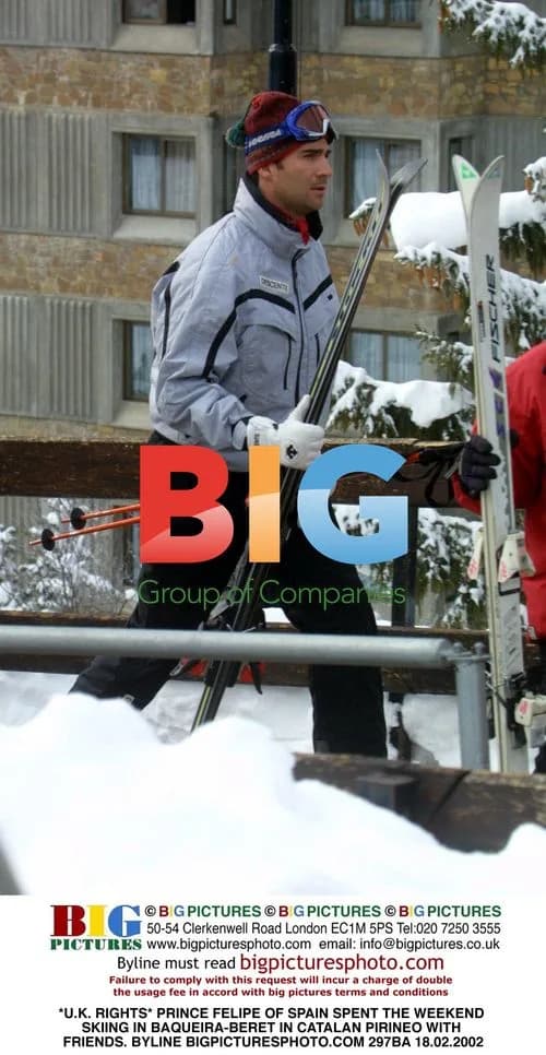 Prince Felipe of Spain Skiing in Baqueira-Beret