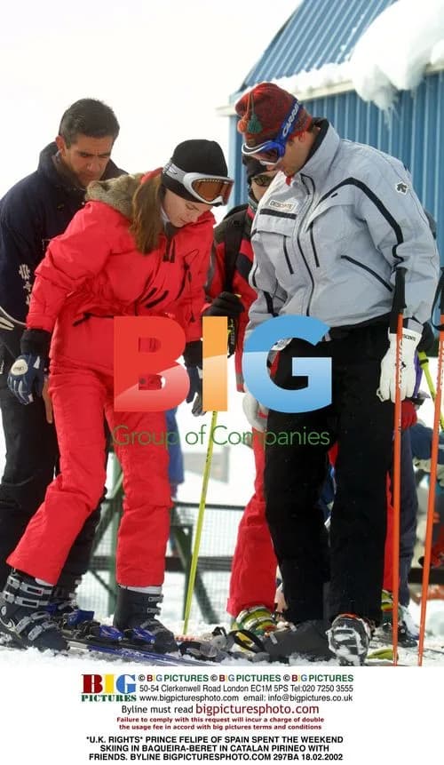 Prince Felipe of Spain Skiing in Pirineo