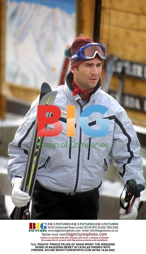 Prince Felipe Skis in Catalan Pirineo