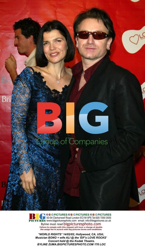 Bono and wife Ali at EIF's LOVE ROCKS concert