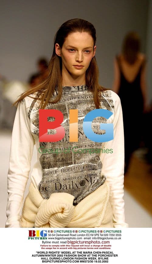 Model at Maria Chen-Pascal AW 2002 Fashion Show