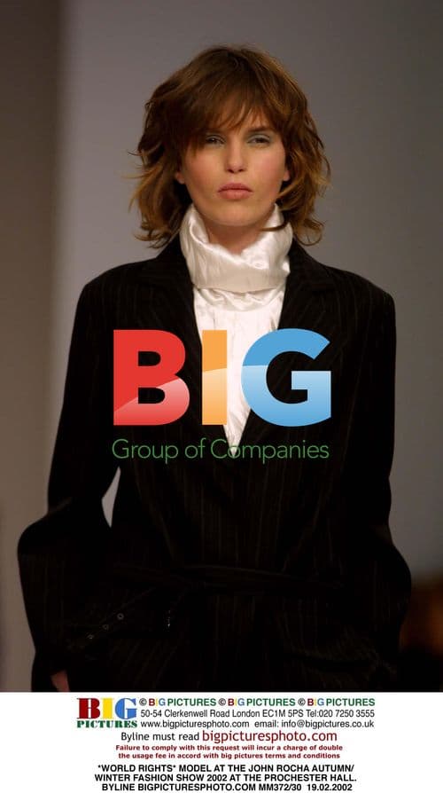 MODEL AT JOHN ROCHA AUTUMN/WINTER FASHION SHOW 2002