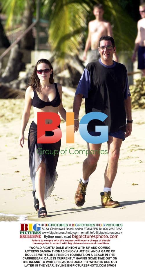 Dale Winton and Saskia Thomas on Caribbean vacation