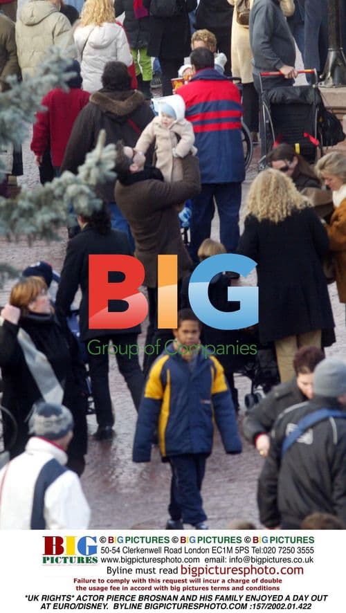 Pierce Brosnan and Family at Euro Disney